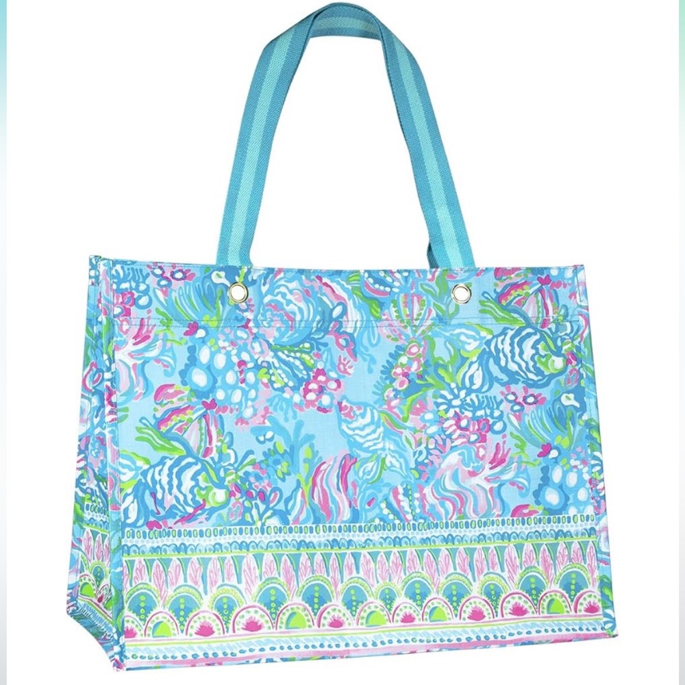 Reusable LILLY PULITZER XL Shopping Tote NEW With Tags Beach Travel Baby